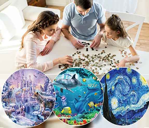 מארז 3 פאזלים בגדלים שונים